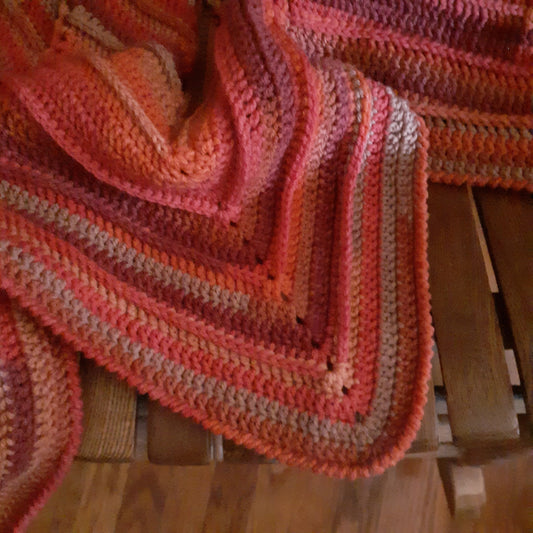 New Handmade Crochet Star Blanket Afghan Fall Colors