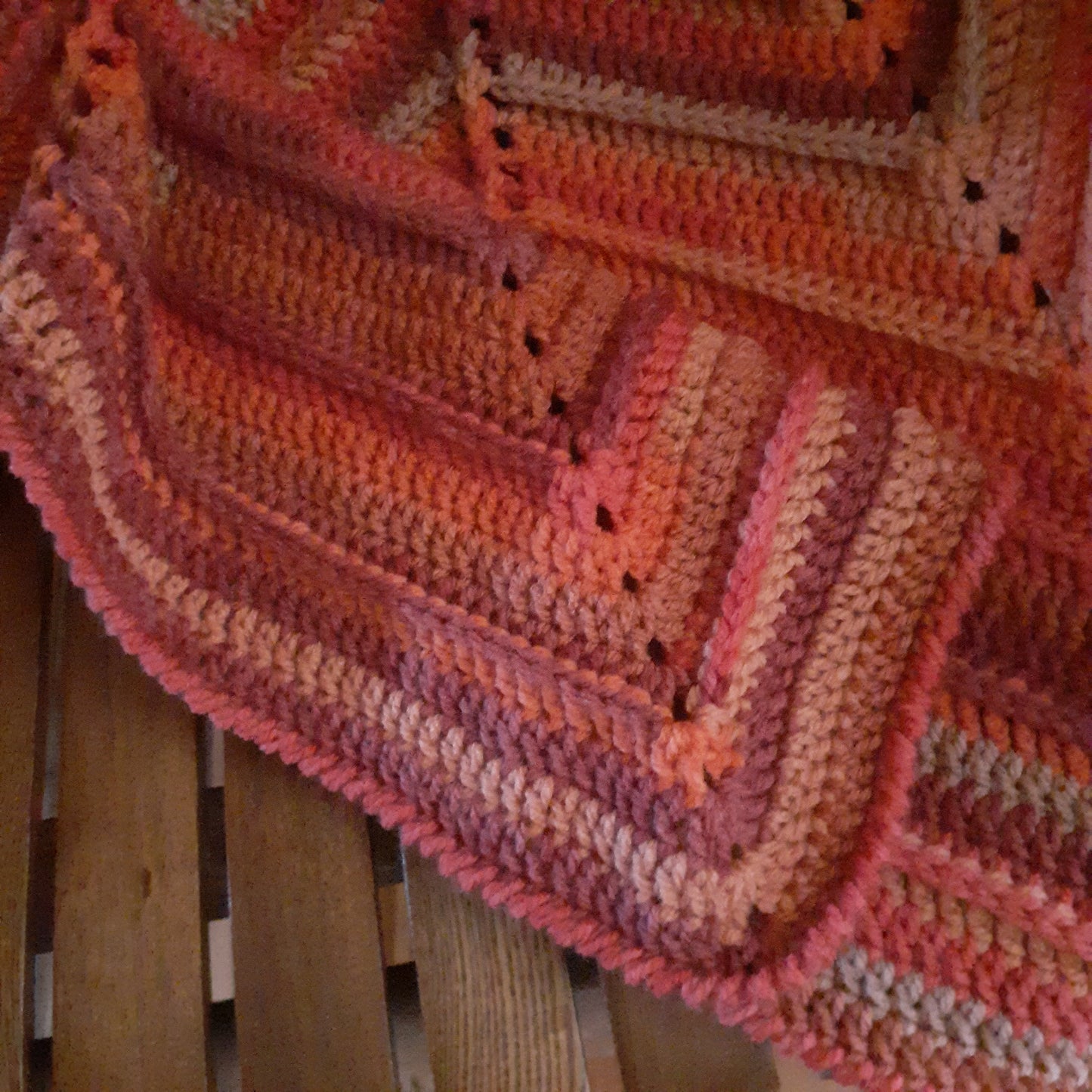 New Handmade Crochet Star Blanket Afghan Fall Colors