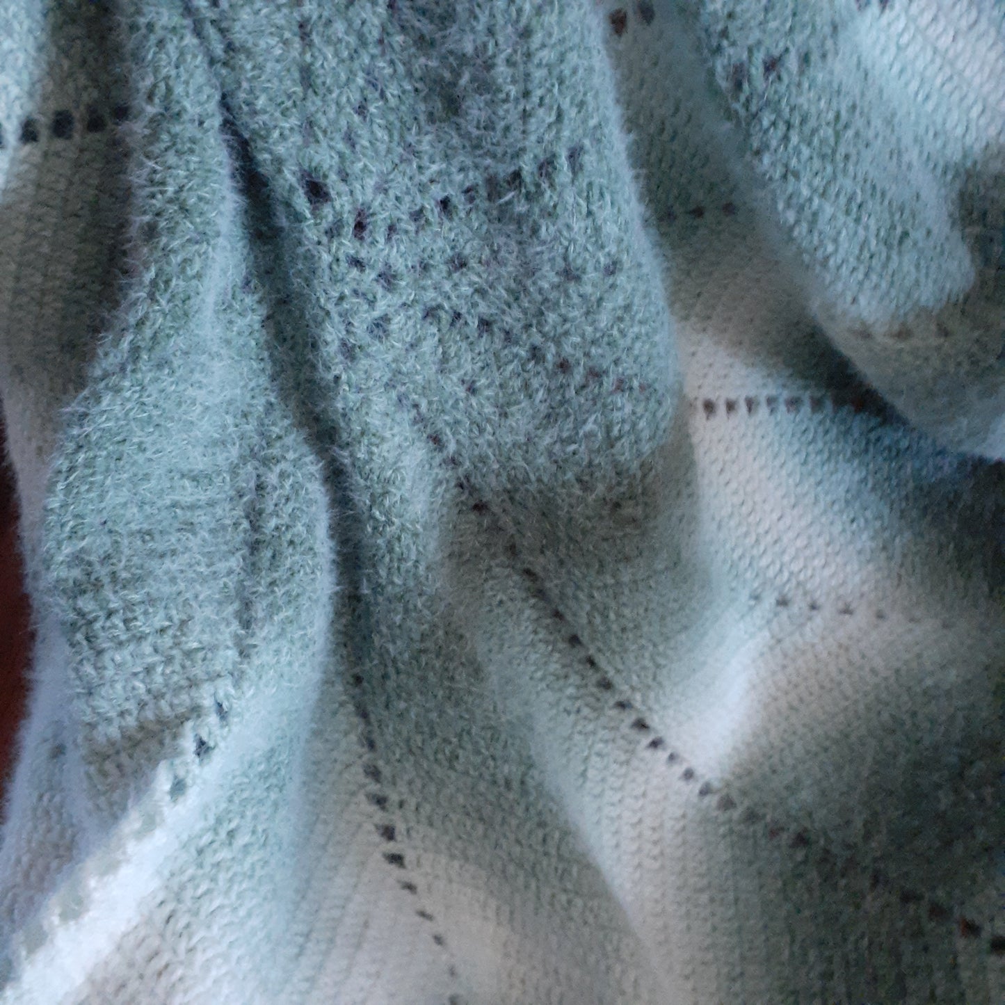 New Handmade Crochet Star Blanket Afghan Shaded Green
