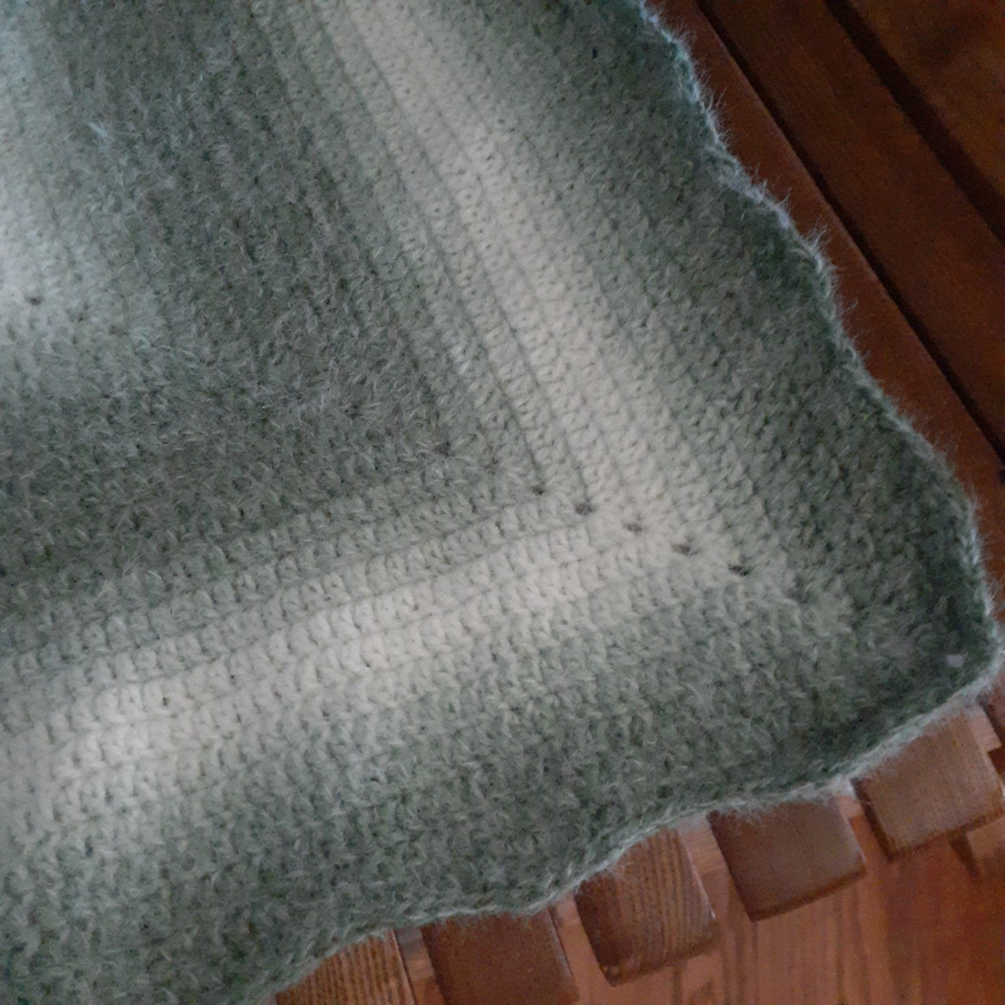 New Handmade Crochet Star Blanket Afghan Shaded Green